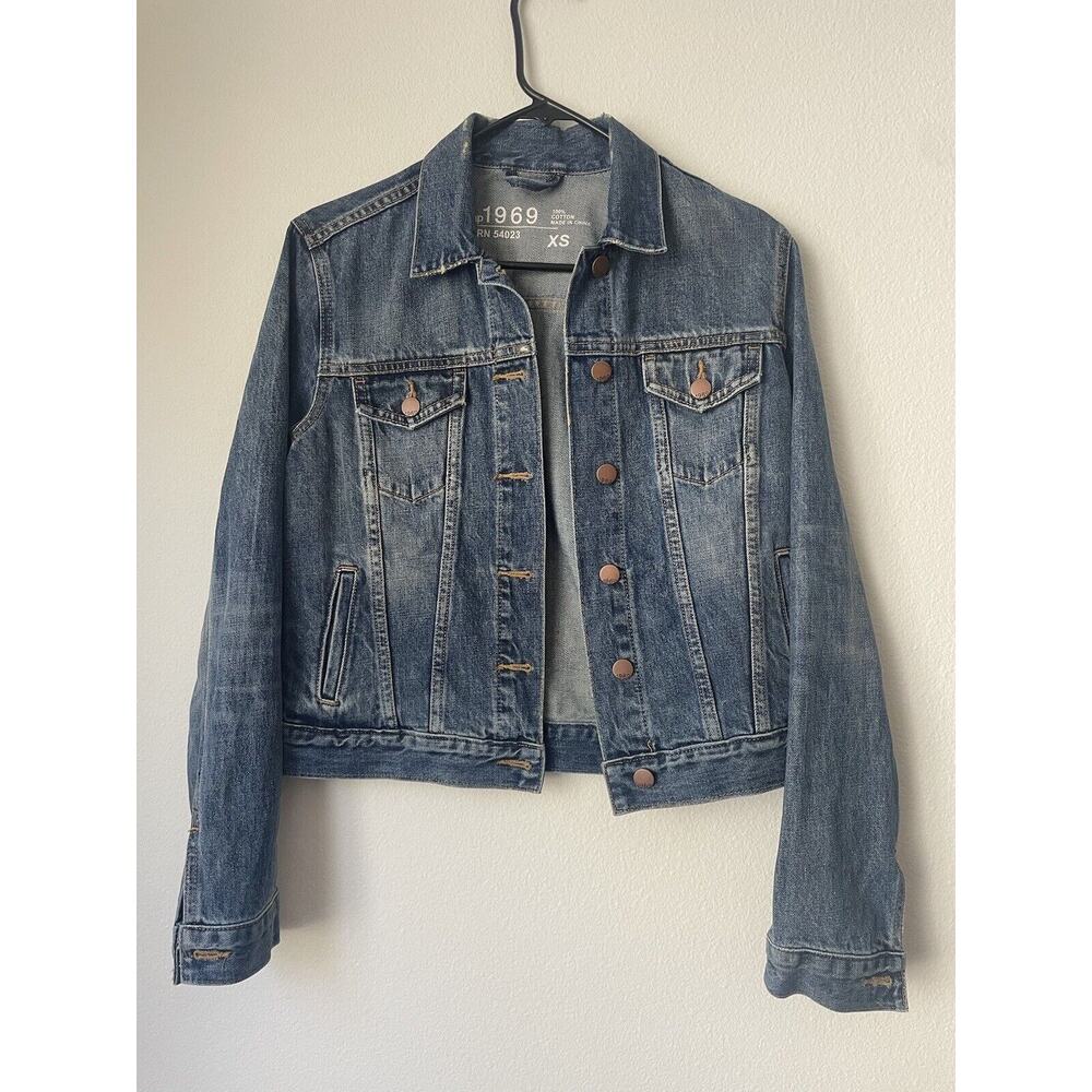 Gap Women’s Denim Jacket Size XS, EUC, 1969 Icon Flap Jack, Barn, Chore, rodeo